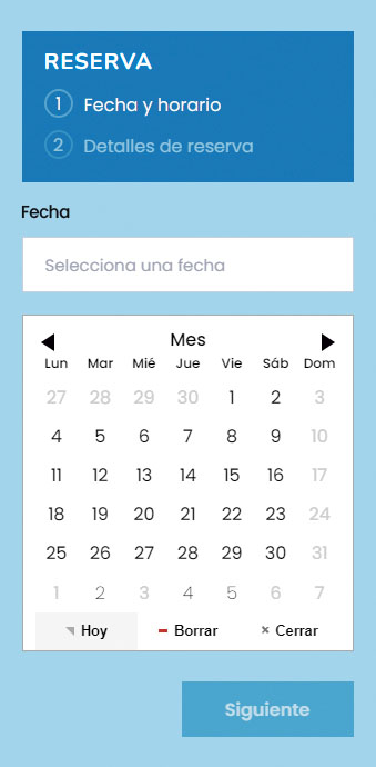 Calendario de reserva para Free Tour Madrid